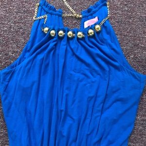 Lilly Pulitzer cobalt blue maxi dress